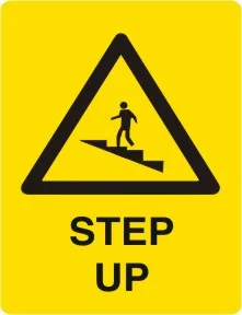 W 261 — WARNING - STEP UP